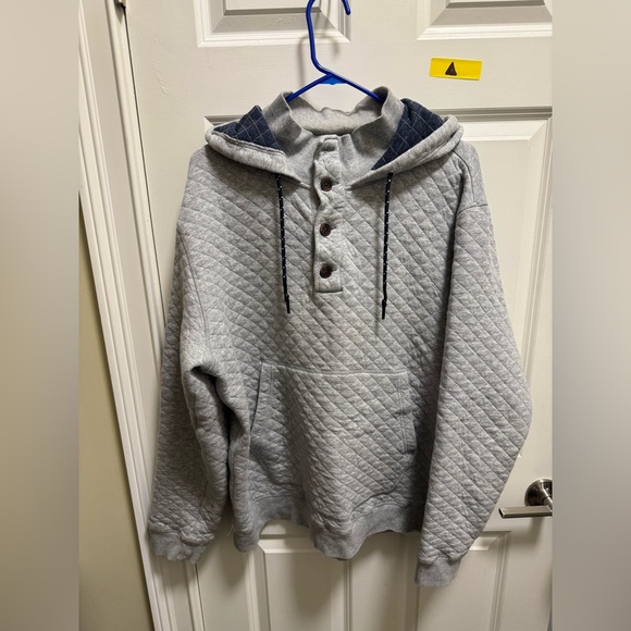 Mens Surfside Supply Quilted Henley Hoodie - Picture 1 of 3